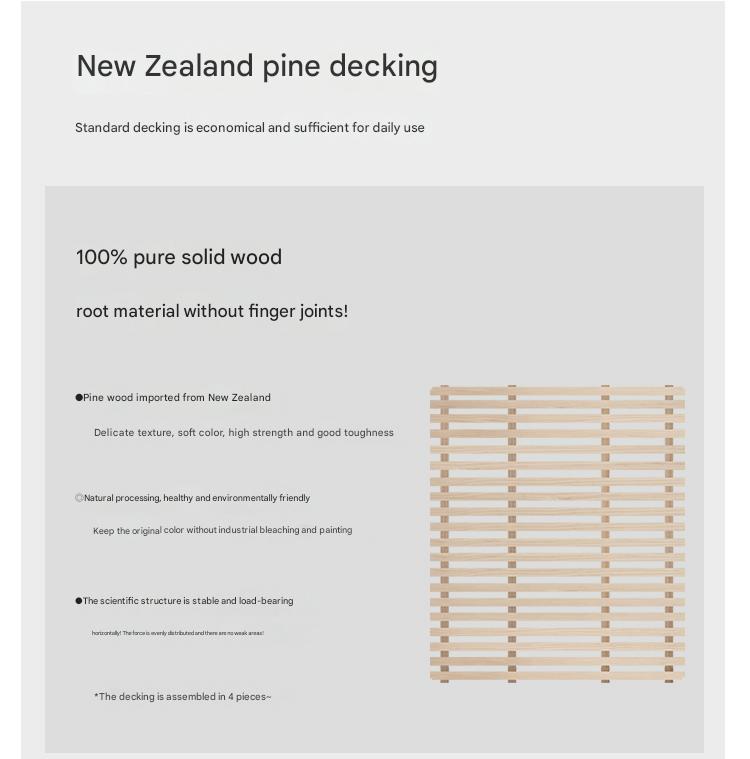 Solid Oak and Ash Wood Nordic Minimalist Floating Bed Frame - Perfect for Modern Bedroom, Guest Room, and Loft Decor