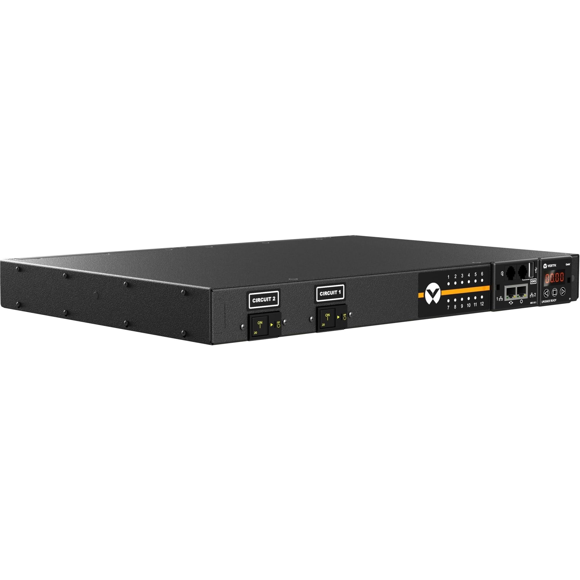 Vertiv Geist Switched Rack PDU - 1U Horizontal Power Distribution Unit | 30A 240V | L6-30P Plug | 12 C13/C19 Outlets | Upgradeable Network Power Strip for Server Racks, Data Centers & IT Equipment | Perfect for Data Center Power Management & Network Cabinet Setup
