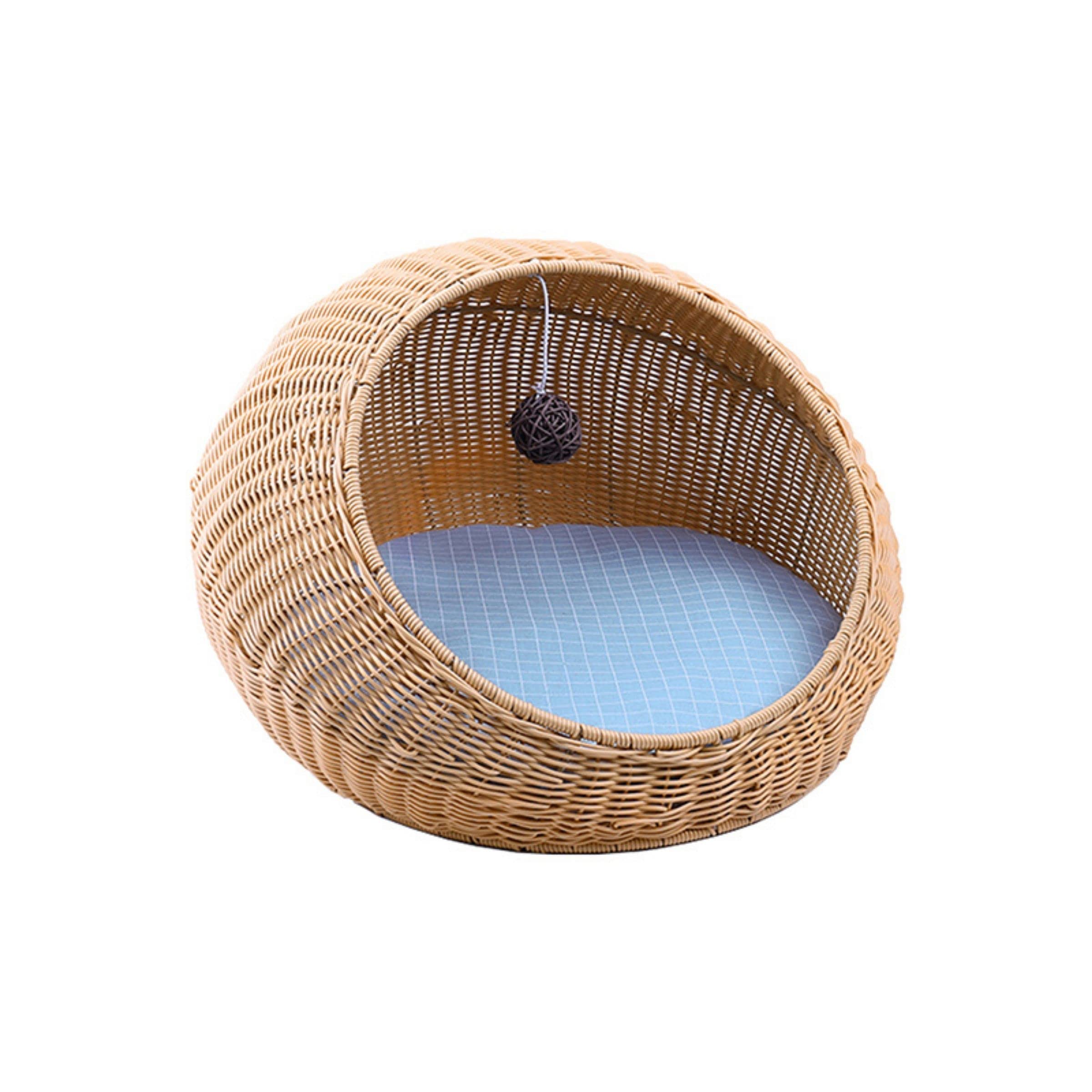 Instachew Orthopedic Pet Bed for Cats & Small Dogs - Washable Warm Calming Anti-Anxiety Cushion with Removable Cover (Nestuo Brown) - Perfect for Cozy Napping & Stress Relief at Home