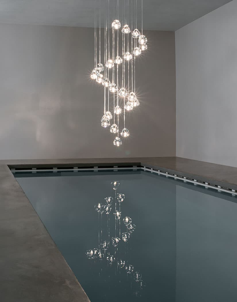 Elegant Crystal Pendant Light - Modern Chandelier for Dining Room, Bedroom & Living Room Decor - Dimmable LED Hanging Lamp for Home & Office Lighting