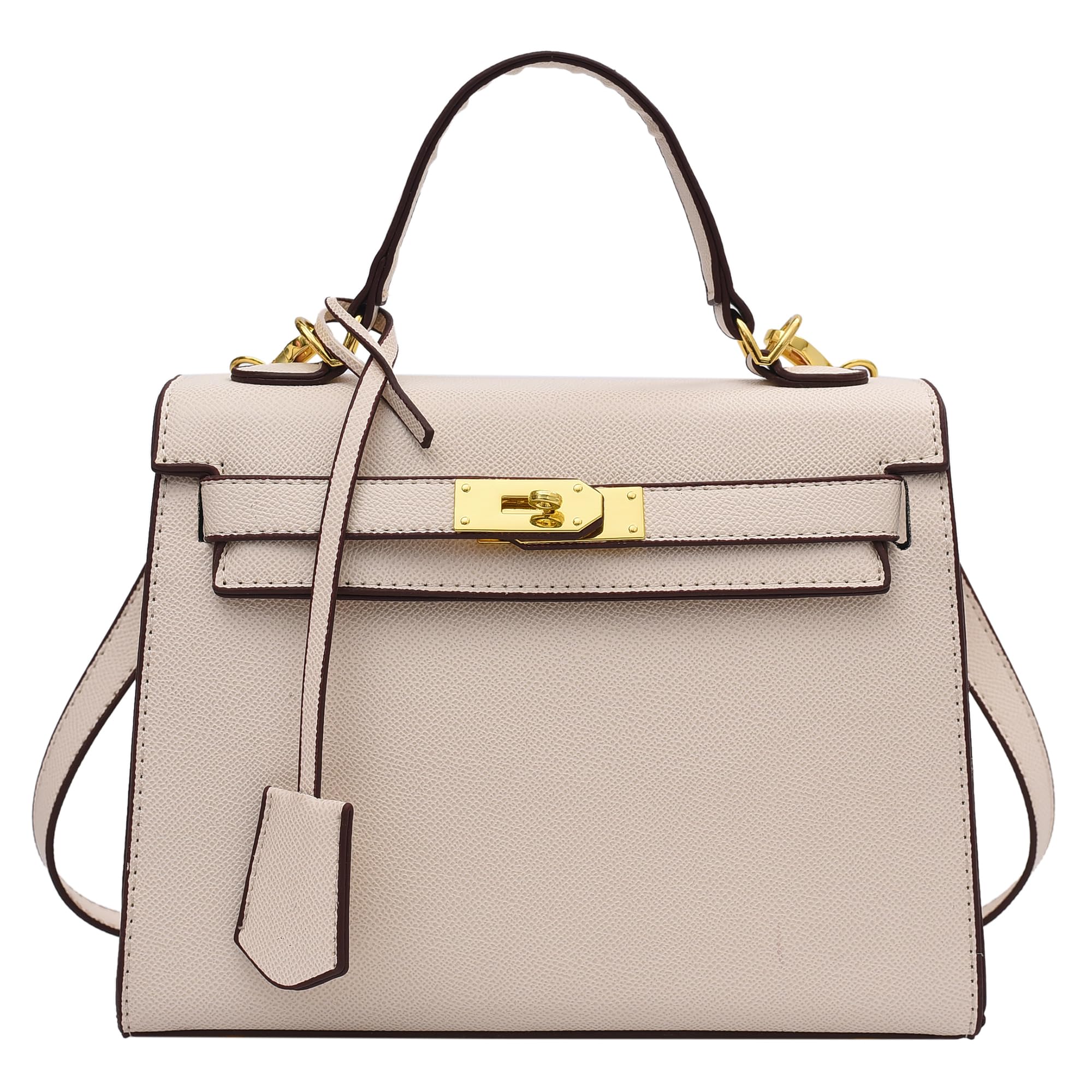 Stylish Women's Leather Top Handle Satchel with Detachable Crossbody Strap - Fashionable Designer Handbag for Work, Travel & Everyday Use