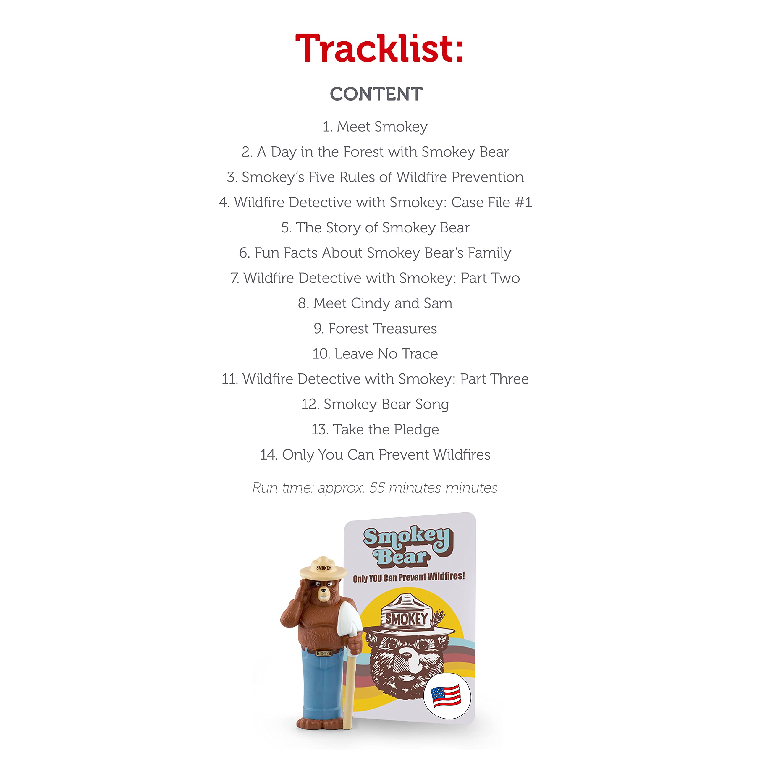 Tonies Smokey Bear Audio Toy Figurine - Interactive Storytelling for Kids | Educational & Fun Playtime | Perfect for Bedtime & Travel