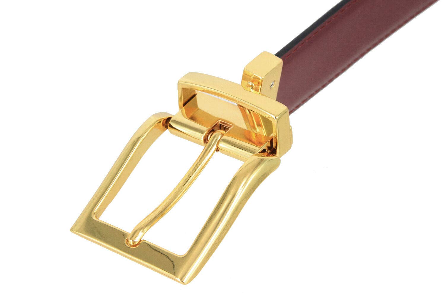 Genuine Leather Reversible Belt for Men - 1-3/8