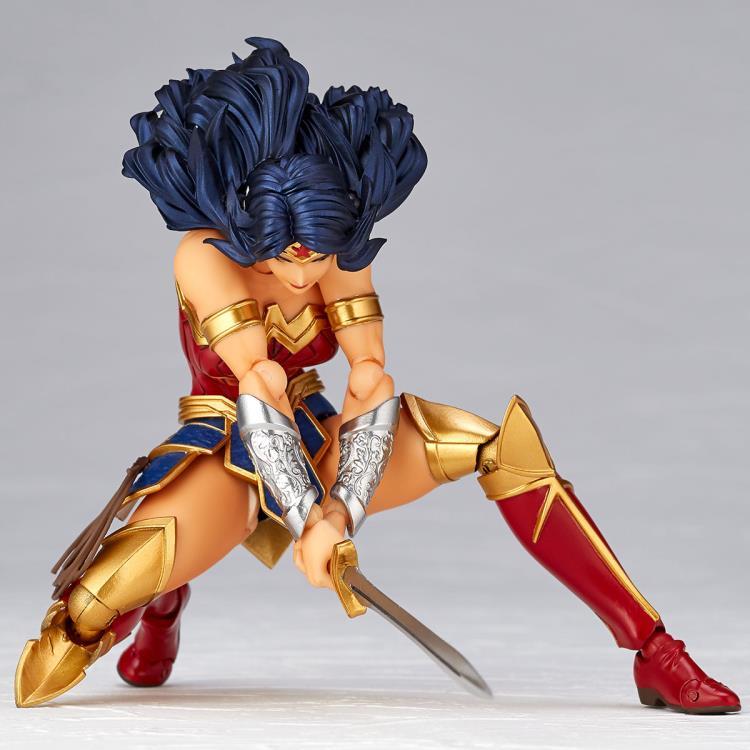 Amazing Yamaguchi Revoltech No. 017 Wonder Woman Action Figure - Highly Articulated Collectible for DC Fans & Display