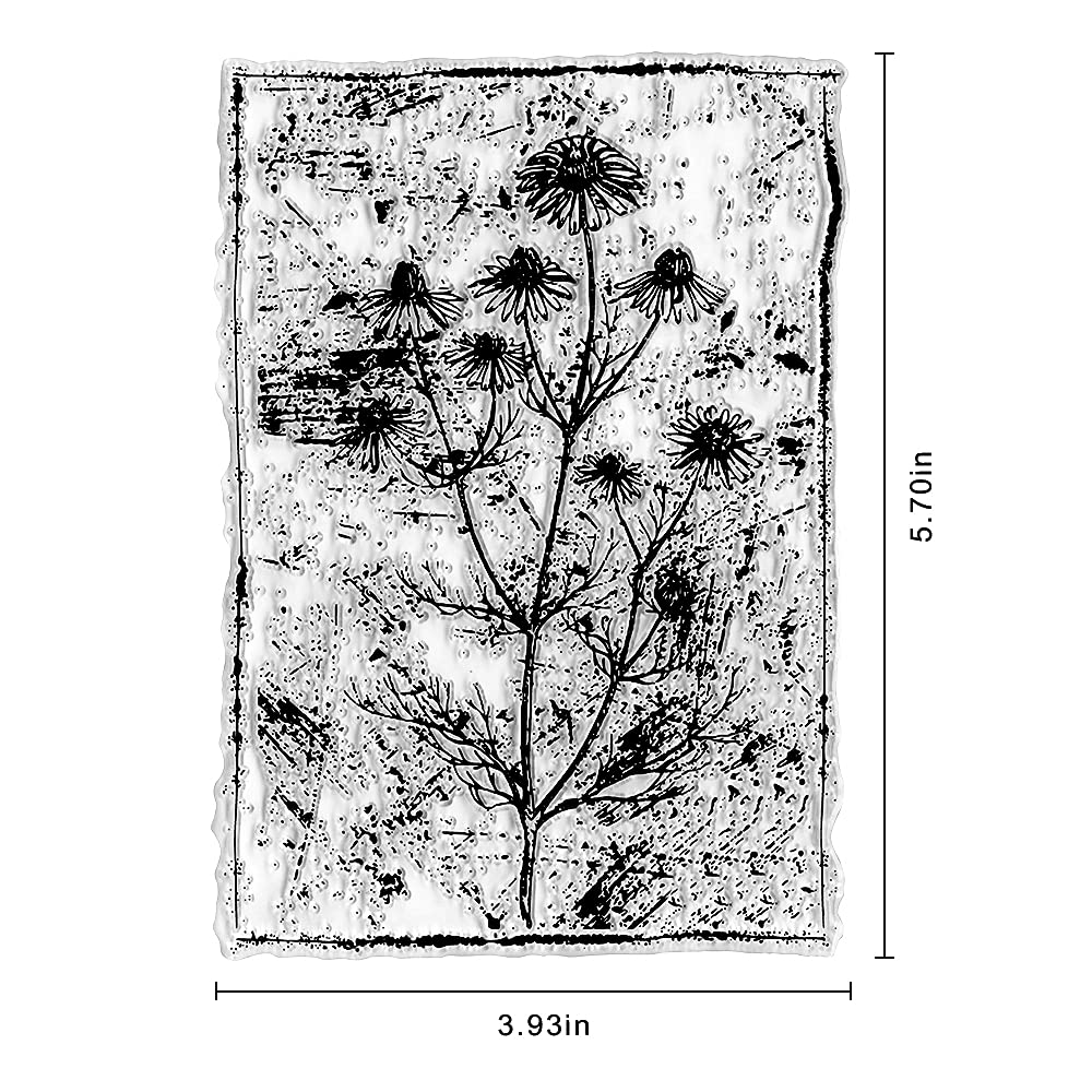 Daisy Flower Clear Stamps for Card Making, Scrapbooking & DIY Crafts - Transparent Rubber Seal Stamps for Photo Albums, Invitations & Journaling - Perfect for Wedding, Birthday & Home Decor Projects