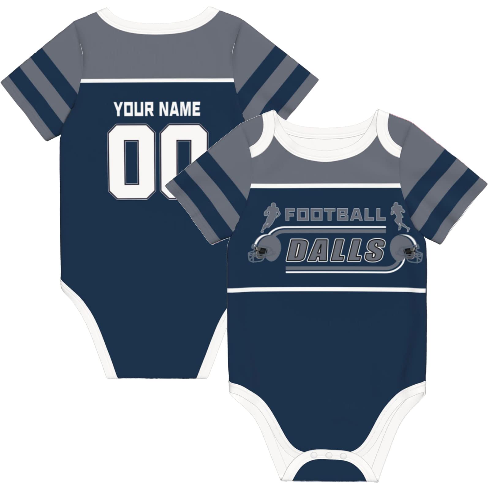 Custom Buffalo Baby Clothes - Personalized Baby Onesie & Suit with Name & Number - Unique Sports Gift Set for Newborns, Baby Showers & Sports Fans