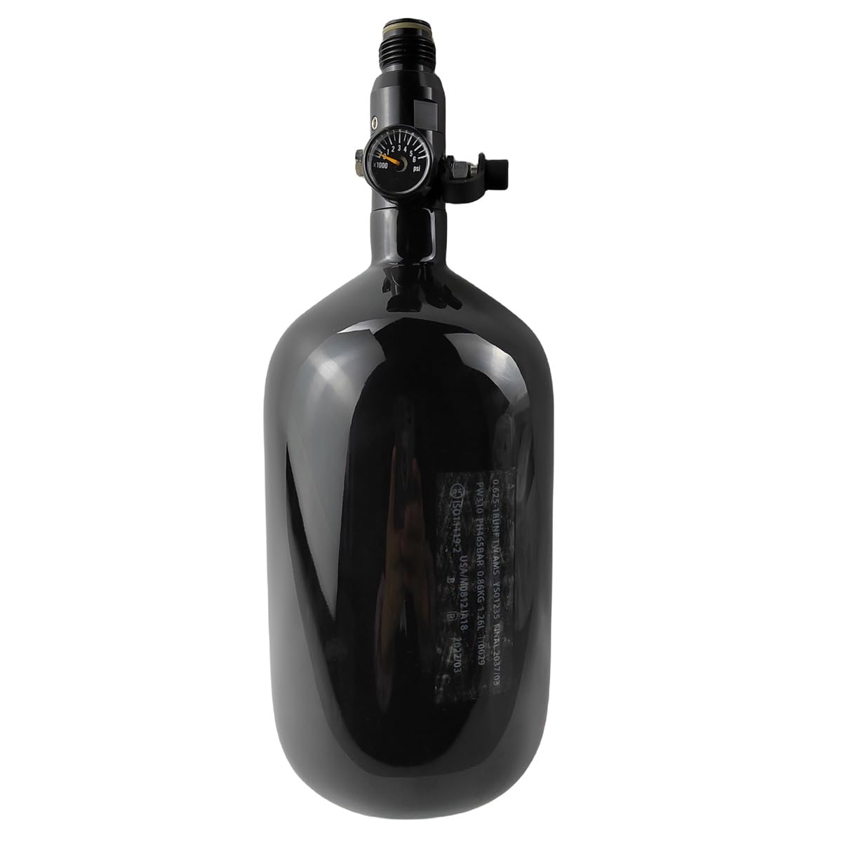 77ci Carbon Fiber Paintball Tank - 4500PSI HPA Air System with 5/8-18UNF Inlet & G1/2-14 Outlet Thread - Lightweight High Pressure Tank for Paintball Markers & Rage Regulator - Perfect for Tournament Play & Woodsball Scenarios