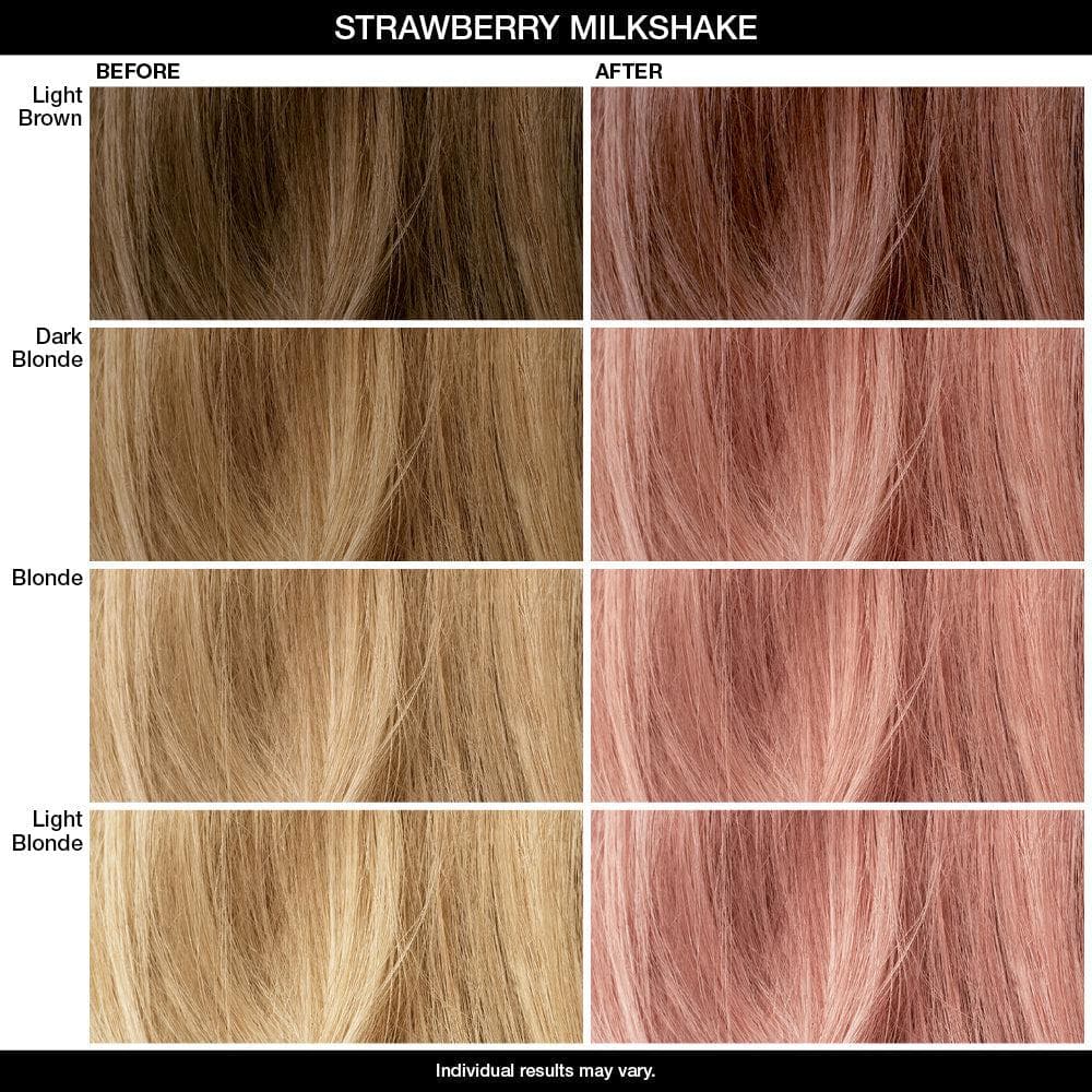 Strawberry Milkshake Color Depositing Hair Mask - Semi-Permanent Conditioning Treatment for Vibrant Hair - Perfect for Brunettes & Color Refresh at Home