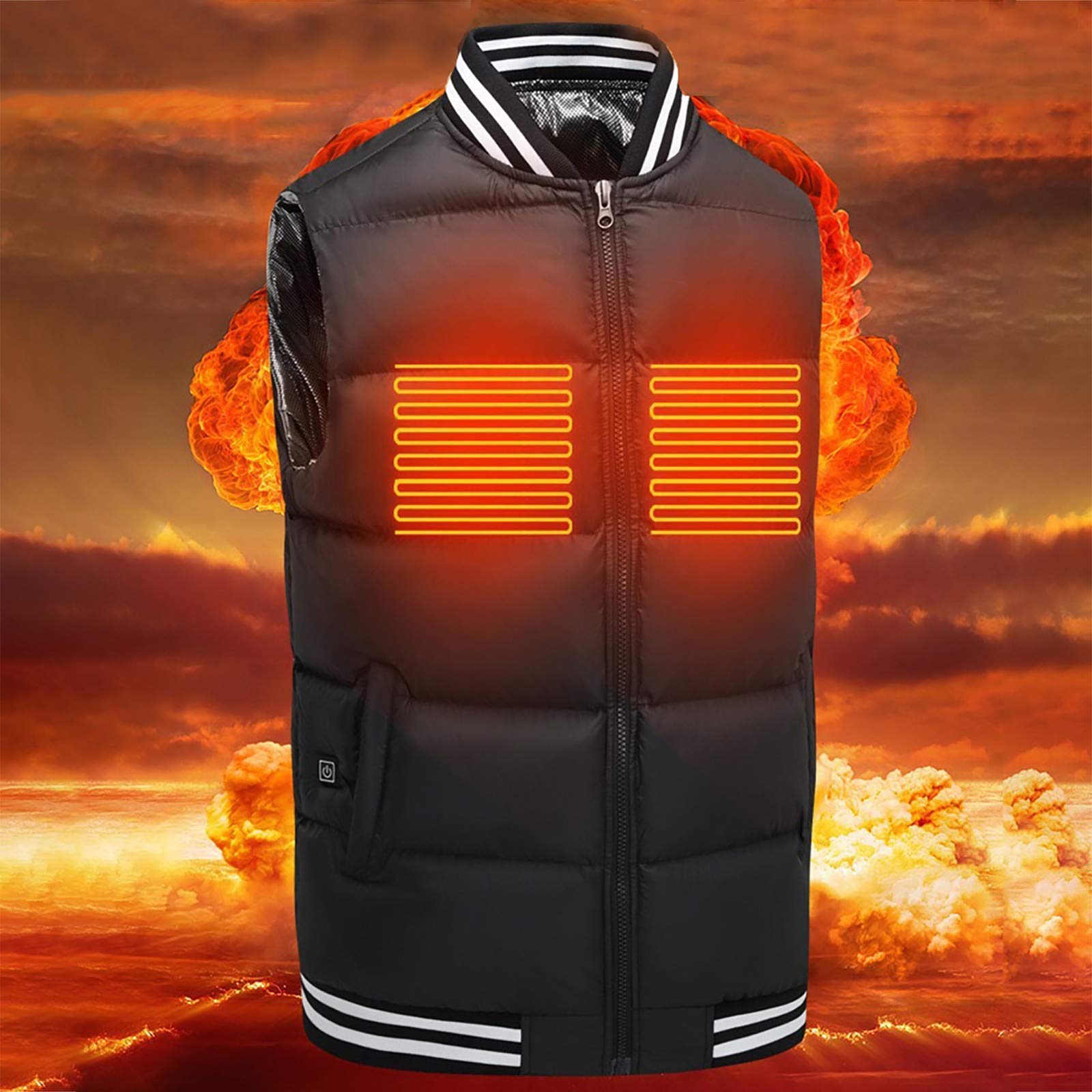 Lightweight USB Heated Vest for Women - Electric Heating Jacket with USB Charging for Outdoor Activities, Winter Sports & Cold Weather (Batteries Not Included)
