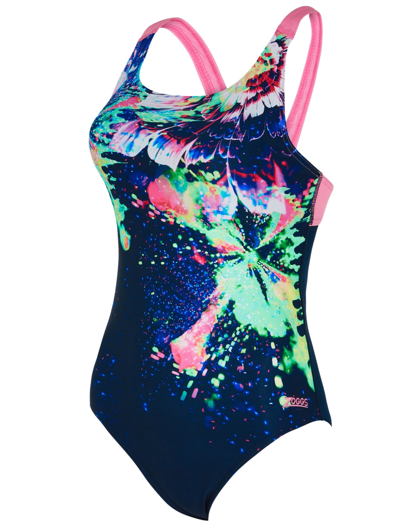 Metaburst Speedback Swimsuit for Women - Navy & Multi Color High Performance Swimwear for Swimming, Surfing & Beach Activities