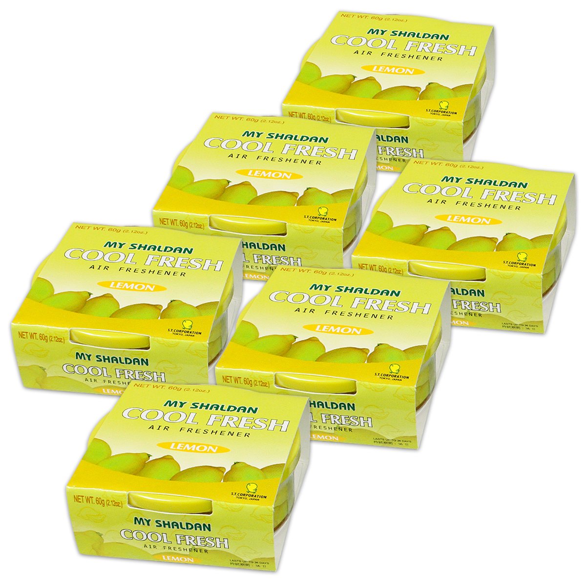 6-Pack My Shaldan Cool Fresh Natural Fruit Extract Air Freshener Cans - Lemon Scent | Long-Lasting Fragrance for Home, Car, Office & Bathroom