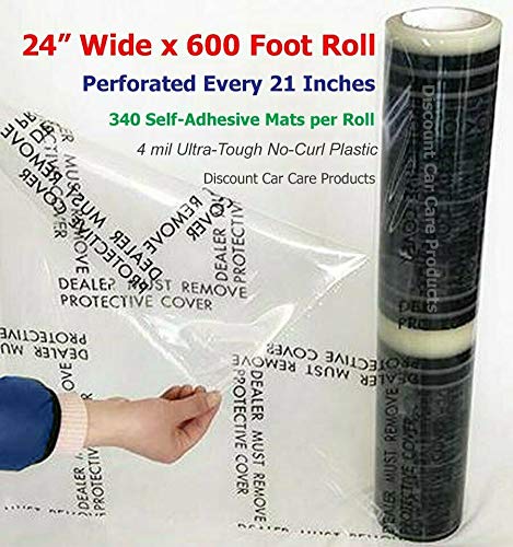 Car Carpet Protection Film Complete Starter Kit - 300ft Carpet Film Roll with Wall/Floor Mount Dispenser & Applicator Board | Perfect for Home Renovation, Moving, and Construction Projects