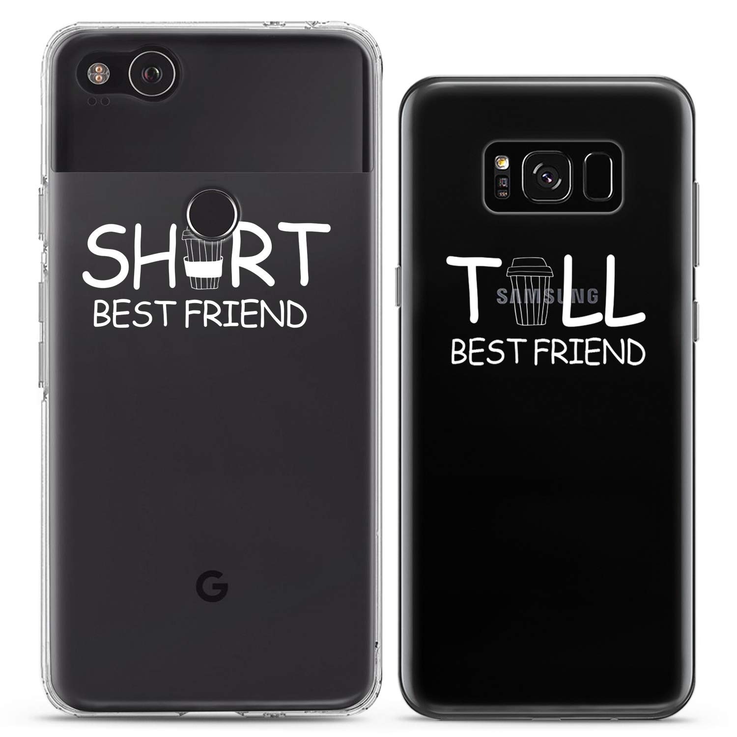 **Matching Couple Phone Cases for iPhone 16/15/14/13/12/11 Pro Max/Mini/XS/X/6s/8 Plus/7+/XR/10/SE/5 – Best Friends BFF Gift – Cute Silicone Cover Pair for Women, Teens, Couples – Perfect for Date Nights, Anniversaries & Gifts**