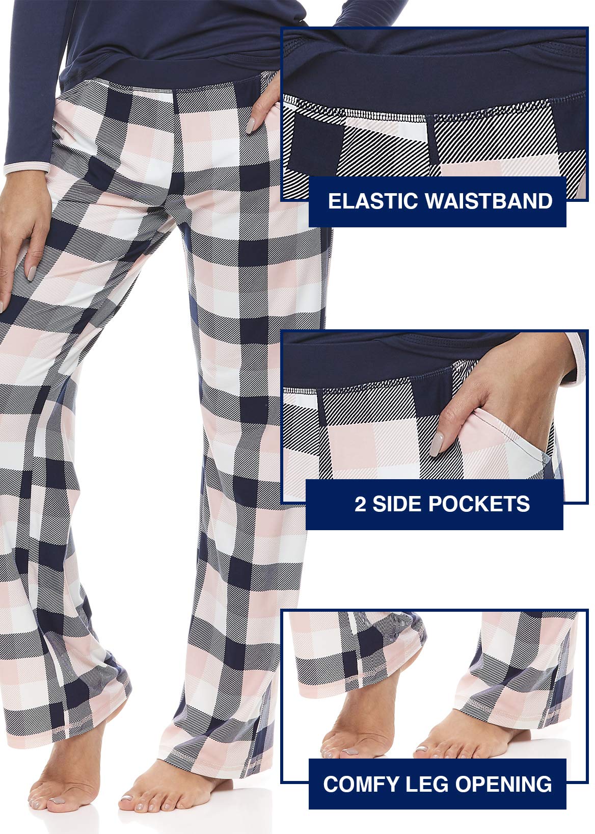 U.S. Polo Assn. Women's 2-Piece Pajama Set - Soft Cotton Sleepwear for Lounge & Travel - Cozy Pajamas for Women