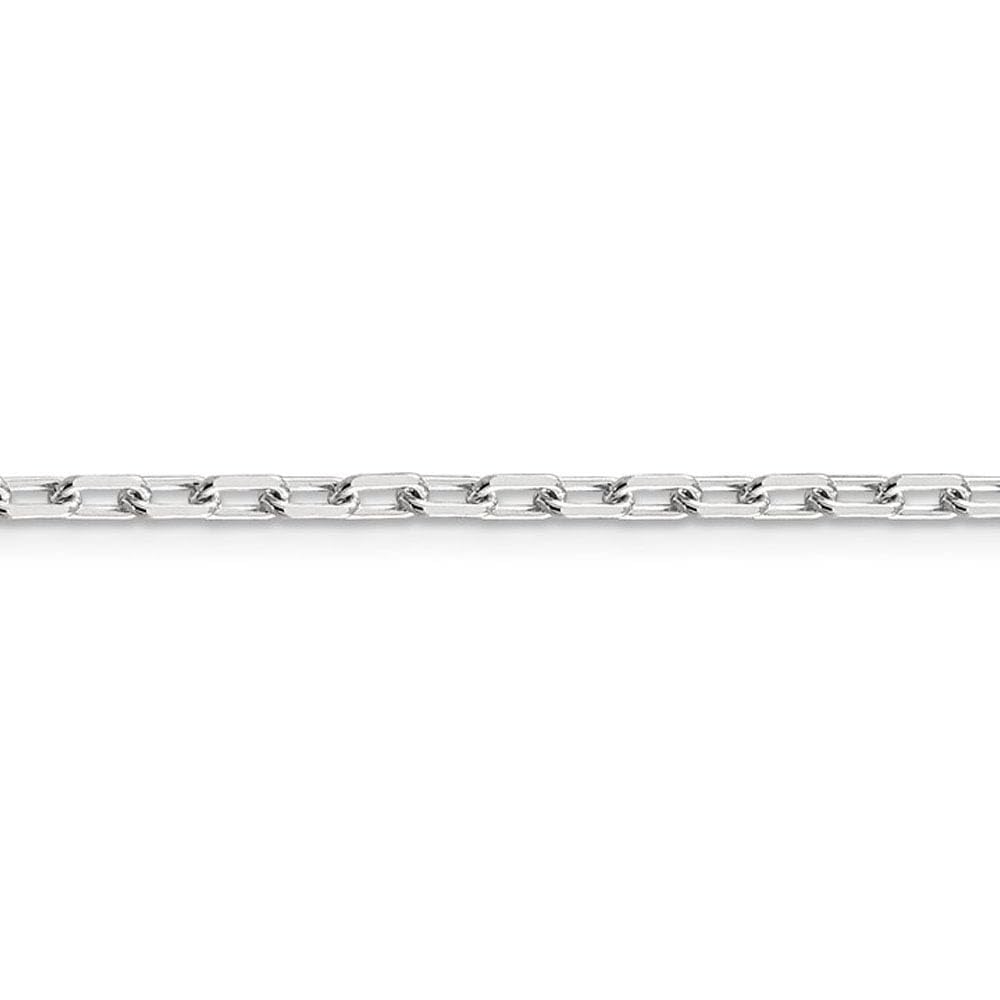 2.75mm Sterling Silver Solid Elongated Open Cable Chain Necklace - Dainty Black Bow Pendant for Women, Gift for Her, Valentine's Day, Anniversary & Everyday Elegance