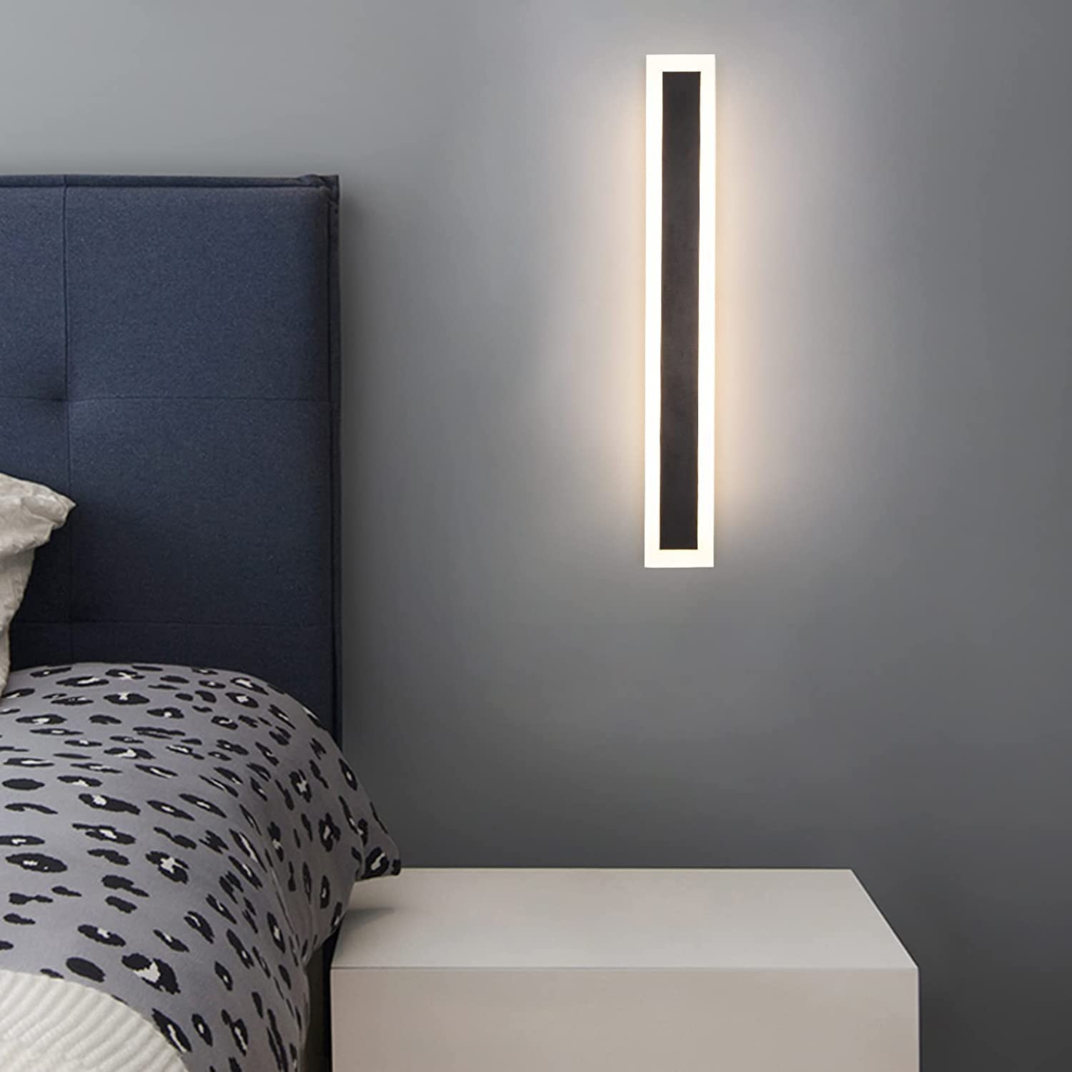 32 Inch Outdoor LED Waterproof Wall Light - Frosted White Acrylic IP65 Anti-Rust Light Bar - Perfect for Front Door, Balcony, Bedroom, Garden, Yard & Corridor Lighting - Durable Exterior Wall Sconce for Home & Commercial Use