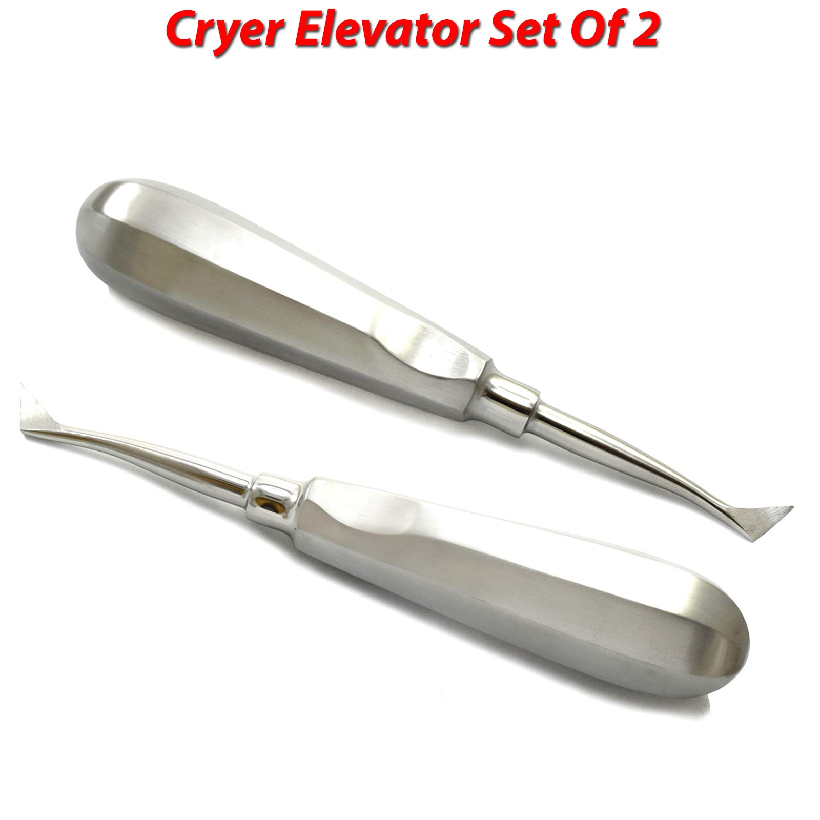 Professional Dental Osteotome & Periotome Set - Luxating Elevator for Implant, Orthodontic PDL Teeth & Surgical Root Extraction - Cryer Elevator Kit (2-Piece) - Ideal for Dentists, Oral Surgeons & Dental Clinics