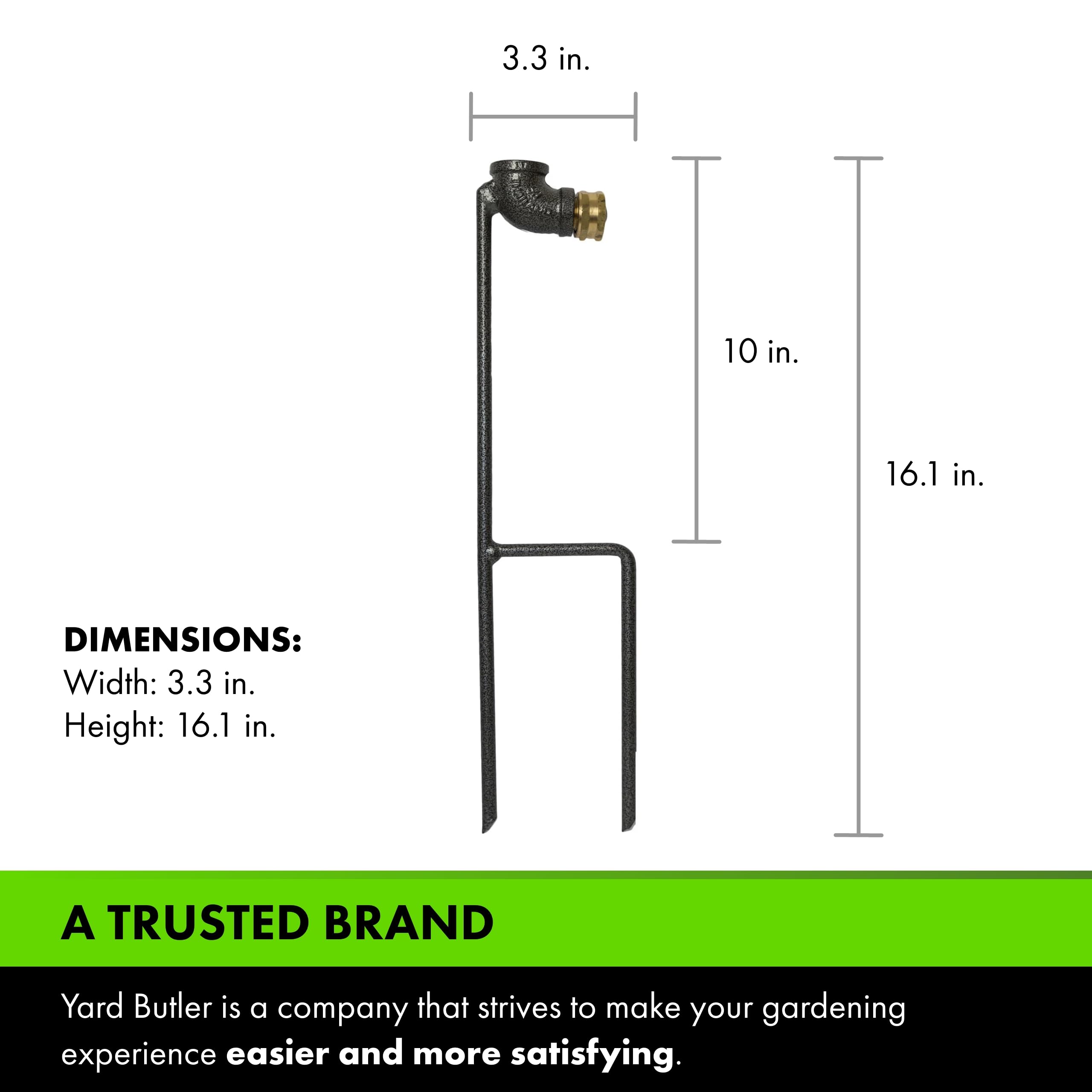 Yard Butler Step Spike Sprinkler Stand - Heavy Duty Metal Sprinkler Holder for Lawn & Garden Irrigation - Stable Dual Spike Design for Even Watering - Perfect for Grass, Flowers, and Landscaping Areas