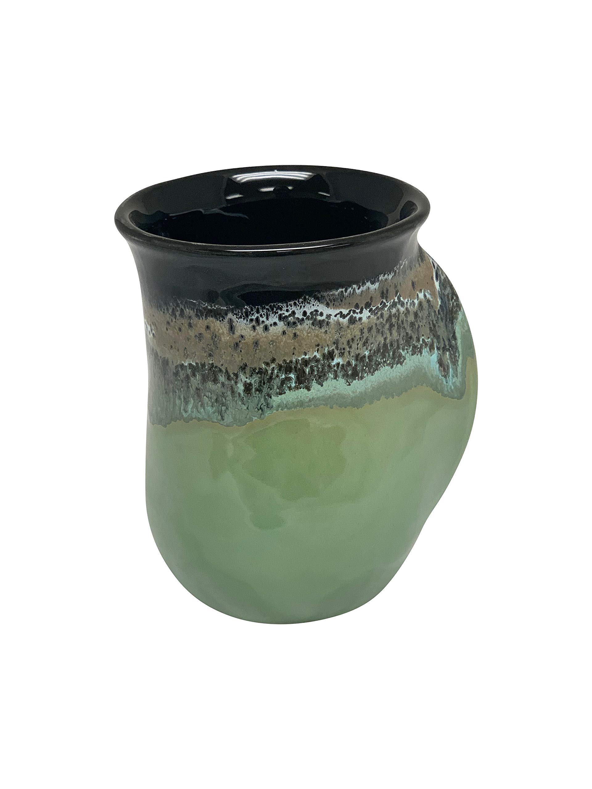 Left Handed Hand Warmer Mug - Midnight Prairie Color - Perfect for Coffee, Tea & Hot Drinks at Home, Office or Outdoor Adventures