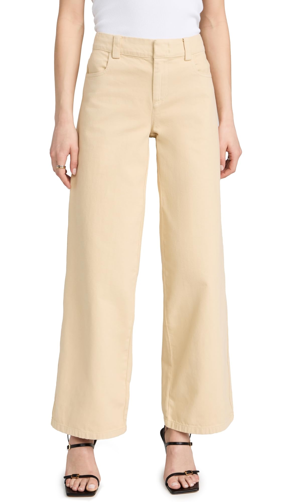 Vince Women's Washed Twill Wide Leg Pants - Comfortable High Waisted Trousers for Work, Office & Casual Wear | Premium Stretch Fabric for All-Day Comfort