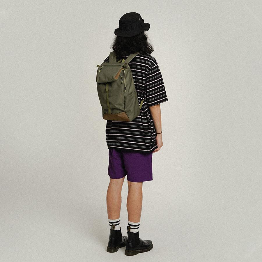 HELLOLULU Saro Utility Flap Backpack - Durable Molive Drab Tactical Backpack for Hiking, Travel & Outdoor Adventures