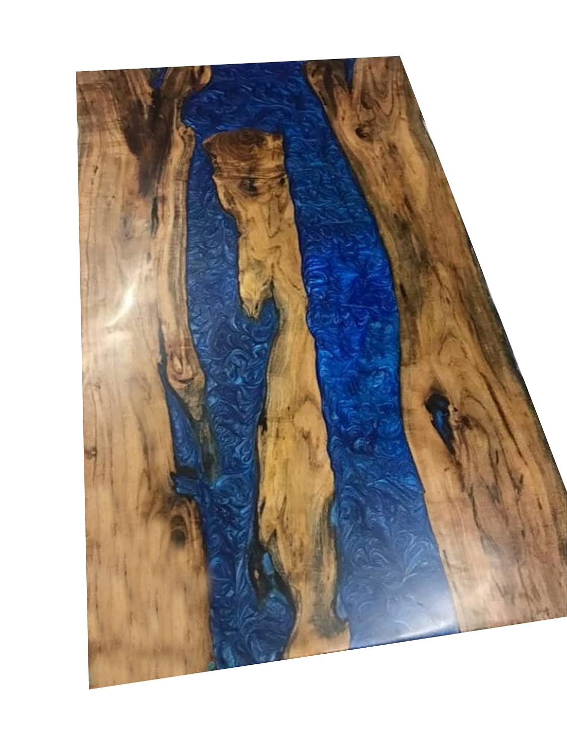 Handmade Custom Walnut Live Edge Epoxy River Table - Clear Brown Dining Table, Coffee Table, Kitchen Table, Office Desk - Perfect for Modern Home & Office Decor