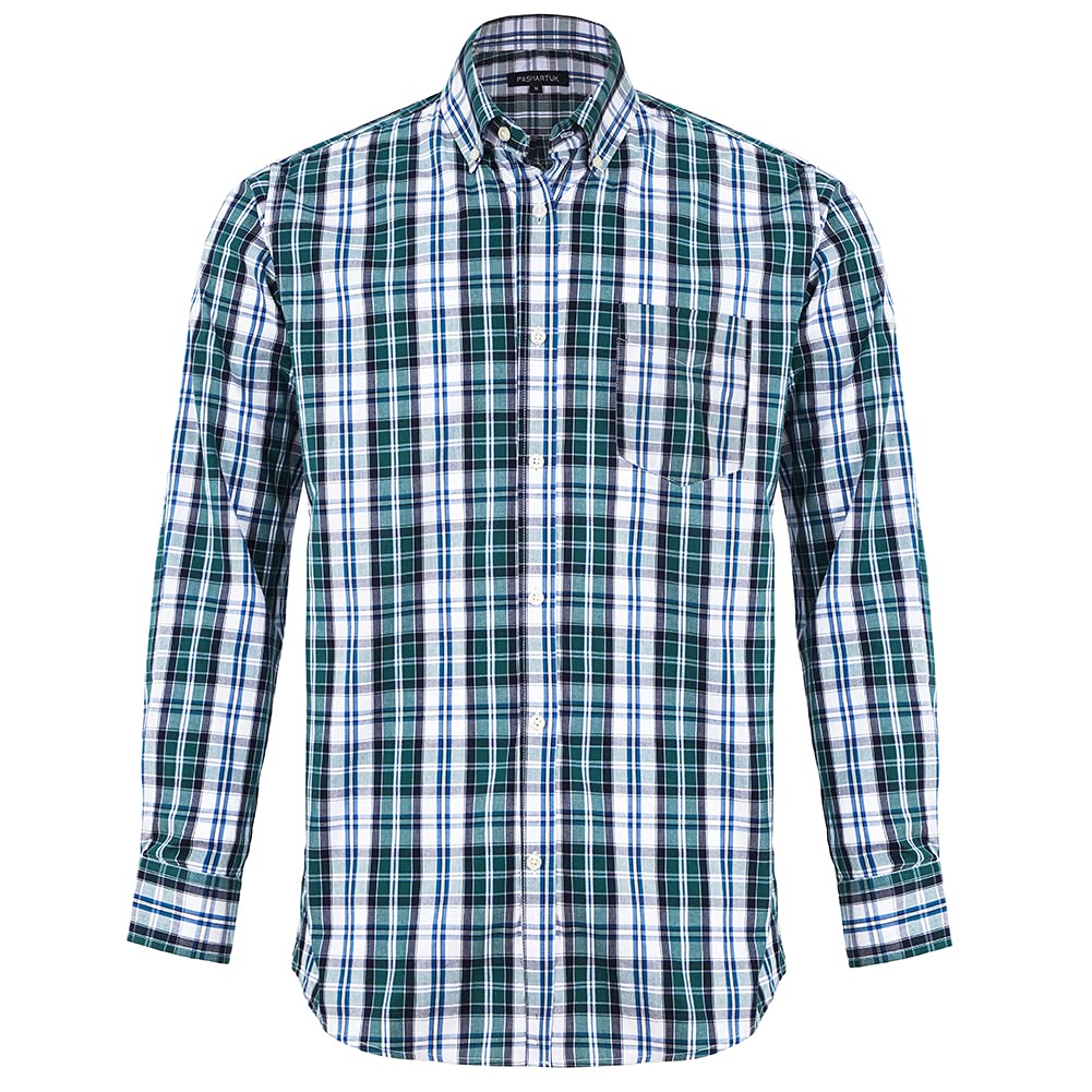 PASHARTUK Men's Cotton Regular Fit Long Sleeve Button Down Shirt - Casual Office Wear & Business Attire for Men | Perfect for Work, Date Night & Formal Occasions