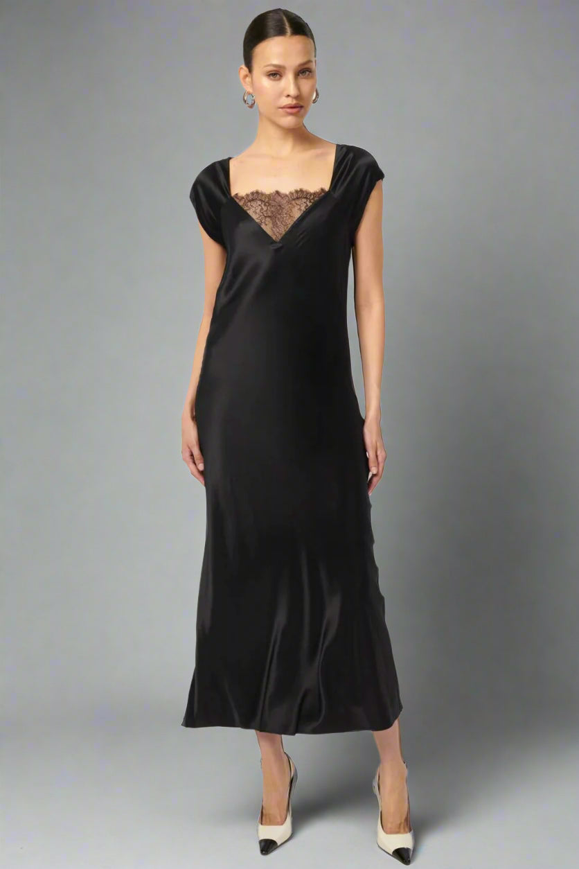 Elegant Black Remy Dress for Women - Perfect for Evening Parties, Weddings & Special Occasions
