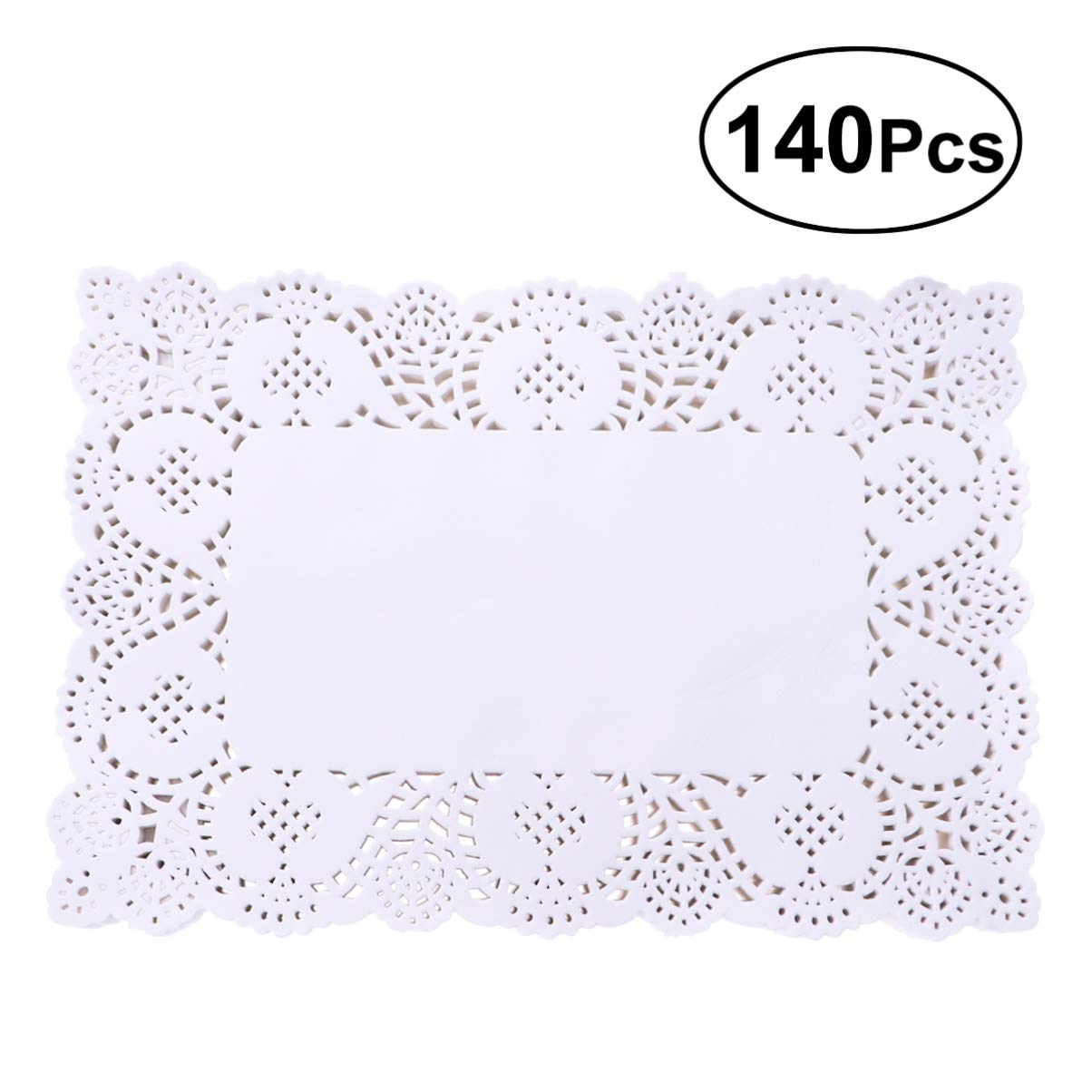 HEALLILY 140pcs Cake Doilies - Round Lace Paper Liners for Cupcakes, Desserts & Party Decorations - Perfect for Birthday Cakes, Wedding Treats and Tea Time Pastries