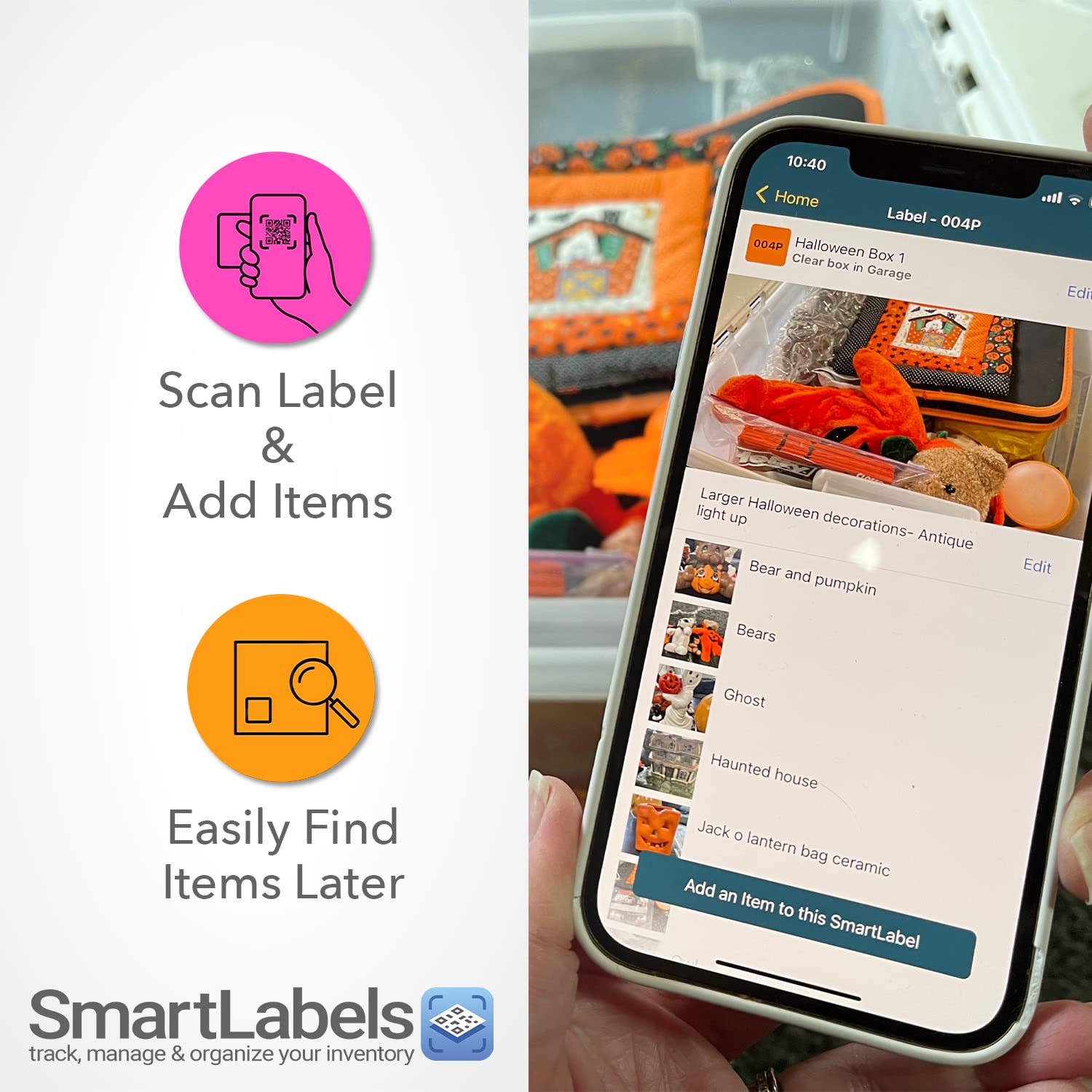 Smart QR Code Labels Stickers Pack of 48 - Made in USA for Storage & Inventory Tracking | Organize Storage Units, Moving Supplies & Business Inventory | Perfect for Home Organization, Warehouse Management & Retail Stock Control
