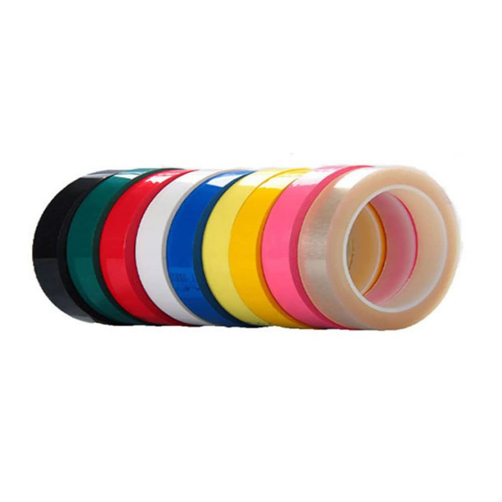 10 Rolls 1/8 Inch Whiteboard Tape - Thin Pinstripe Art Tape for Dry Erase Boards, Warning Line Sculpture Glue & PET Marla Tape - Perfect for Classroom, Office & DIY Craft Projects