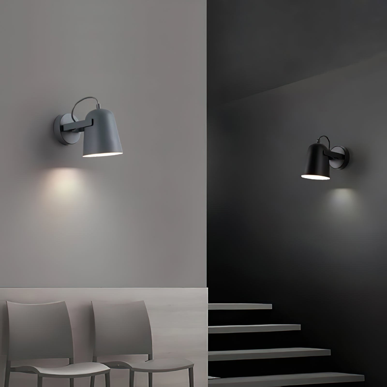 Rotatable Wall Lamp with Adjustable Bells - Modern LED Sconce Light for Bedroom, Living Room & Hallway Decor