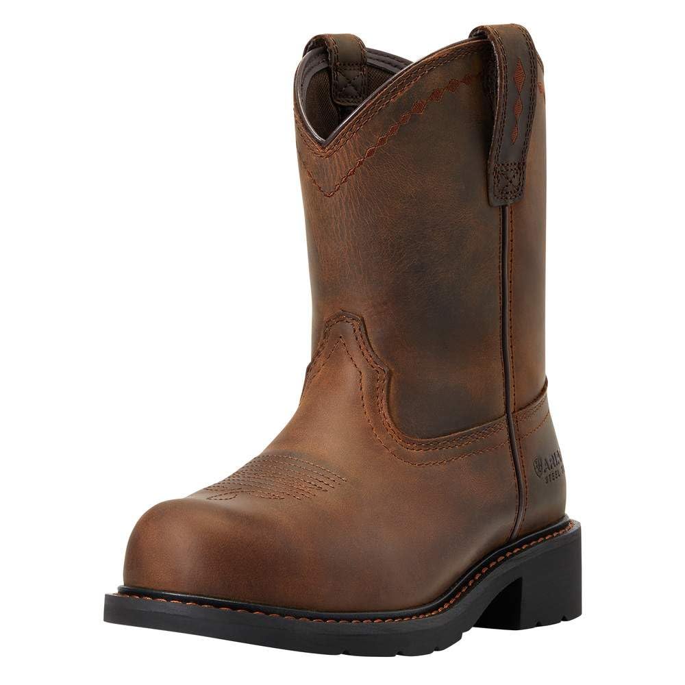 Ariat Women's Fatbaby Steel Toe Pull-On Work Boots - Comfortable & Durable for Construction, Farming & Outdoor Work