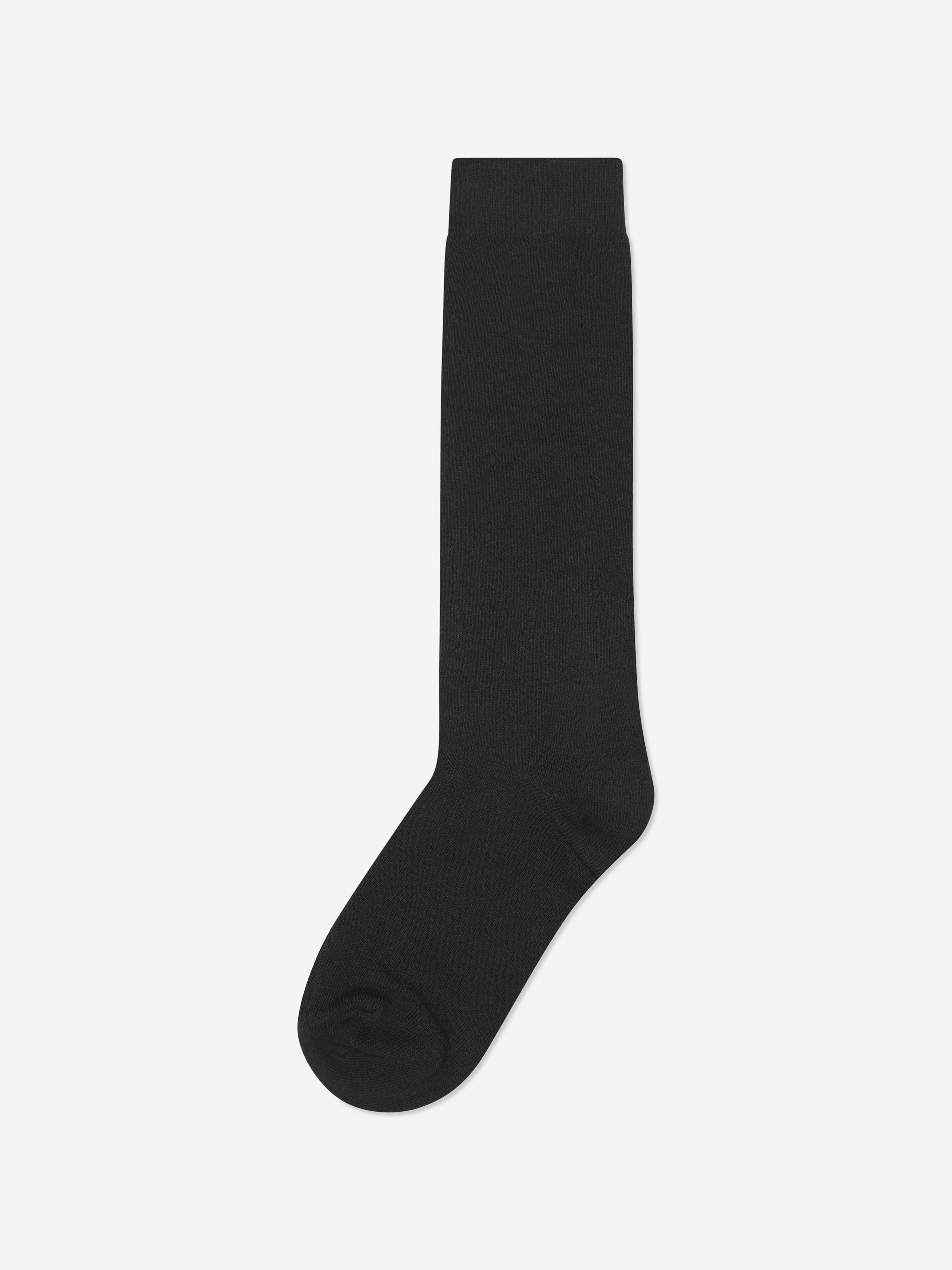 Angels Face Girls Charming Black Socks - Cute & Comfortable Knee-High Socks for School, Dance, and Everyday Wear