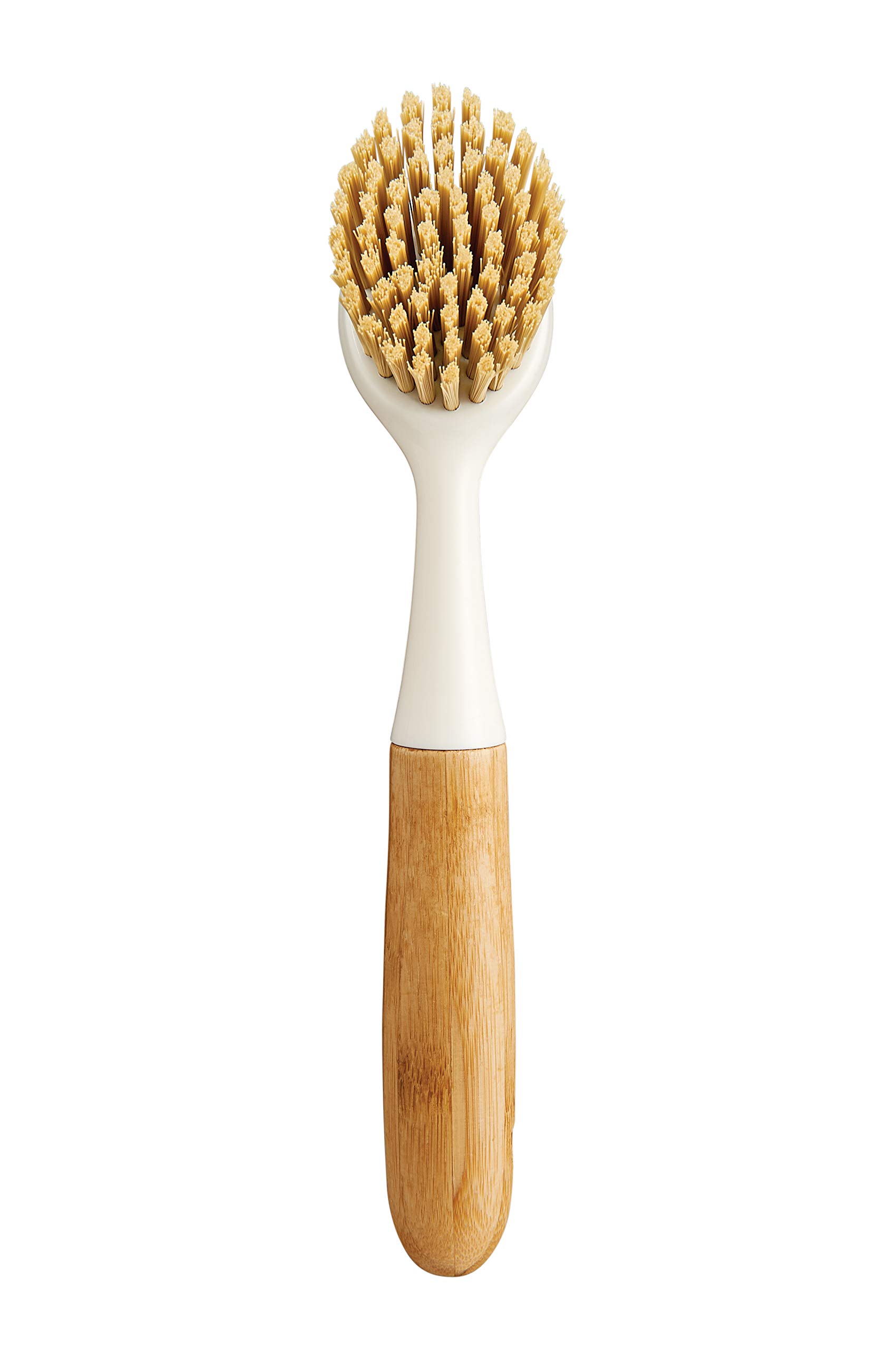 Eco-Friendly Bamboo Dish Scrub Brush with Non-Scratch Bristles - Gentle Cleaning for Pots, Pans & Delicate Cookware - Perfect for Kitchen, Camping & RV Use