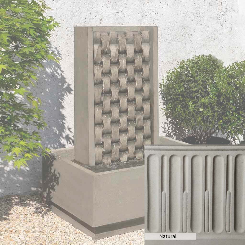Campania International M Weave Outdoor Garden Fountain - Classic Woven Design for Patio, Yard, and Landscape Decor - Perfect for Relaxing Garden Ambiance