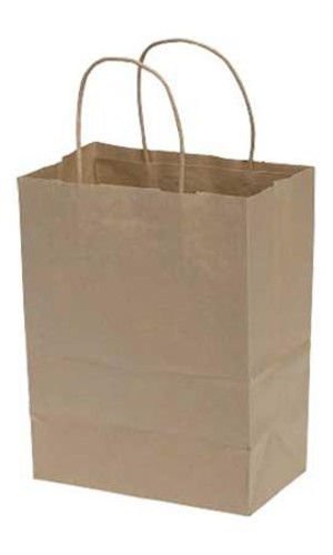 250 Medium Natural Kraft Paper Shopping Bags - Eco-Friendly Bulk Pack for Retail, Grocery & Gift Packaging (12x7x14 Inches) | Perfect for Boutiques, Farmers Markets & Party Favors