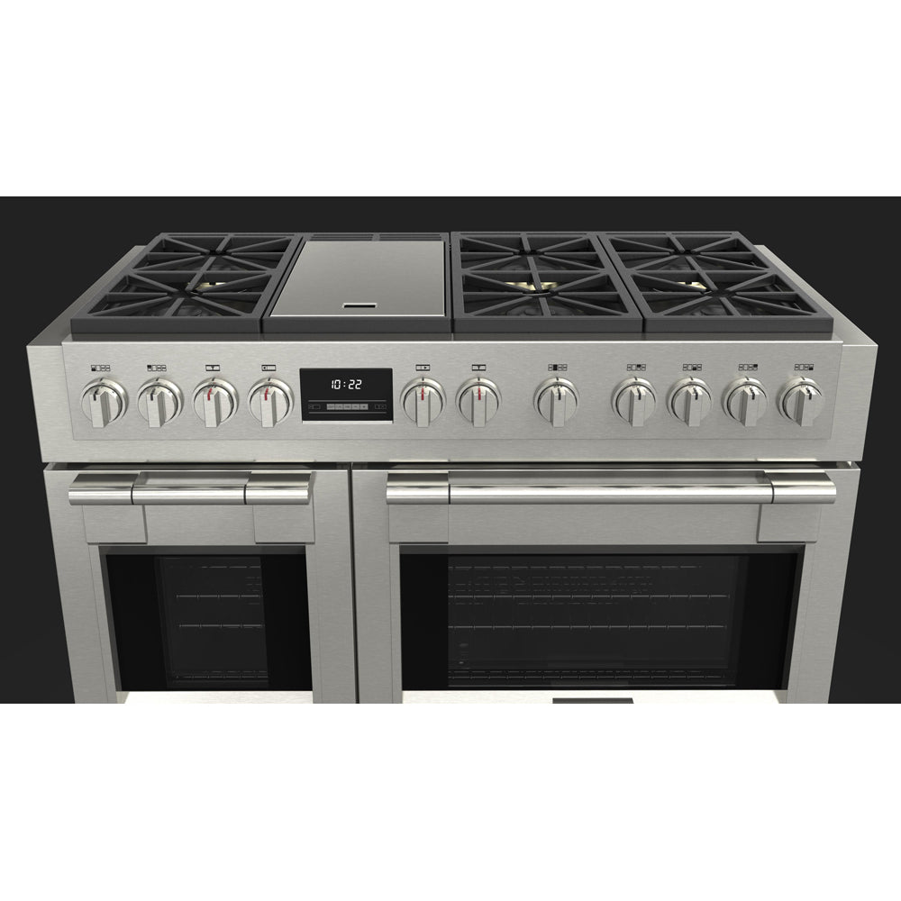Fulgor Milano 48 Inch 600 Series Professional All Gas Range with 6 Burners & Stainless Steel Trilaminate Griddle - Perfect for Commercial Kitchens & Home Chefs (Model F6PGR486GS2)