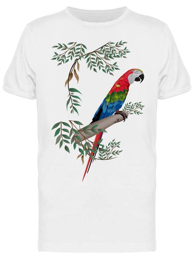 Stylish Red and Green Macaws Graphic T-Shirt for Men | Trendy Parrot Print Tee | Perfect for Casual Wear, Outdoors & Bird Lovers
