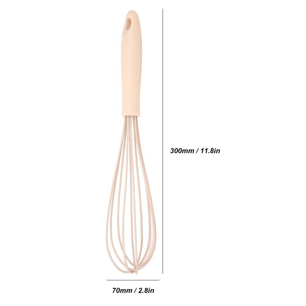 **Silicone Egg Whisk - Manual Hand Mixer for Cooking, Baking & Whipping - Non-Electric Egg Beater for Egg Whites, Cream, Sauce & Milkshake - Perfect for Kitchen, Home & Professional Use**