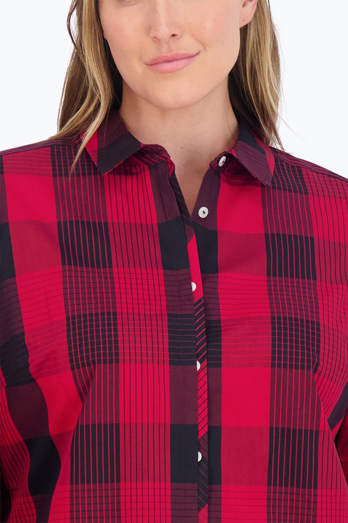Charlie Plus Buffalo Plaid Long Sleeve Shirt for Men - Classic Flannel Shirt with Button Down Collar - Perfect for Outdoor Camping, Hiking and Casual Fall Fashion