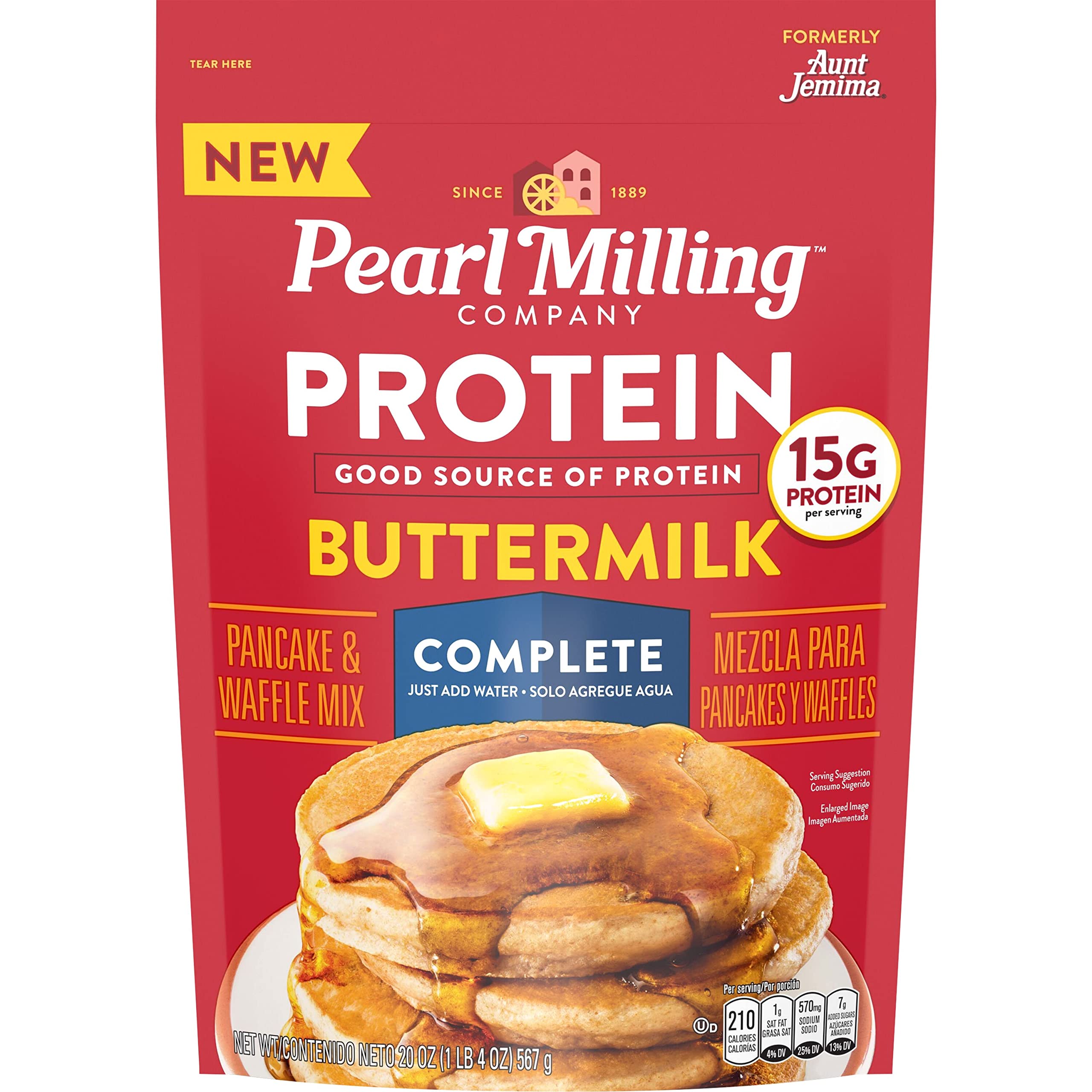 Pearl Milling Company Buttermilk Protein Pancake Mix - High Protein Breakfast for Weight Loss & Muscle Building - Perfect for Fitness Enthusiasts & Healthy Lifestyle