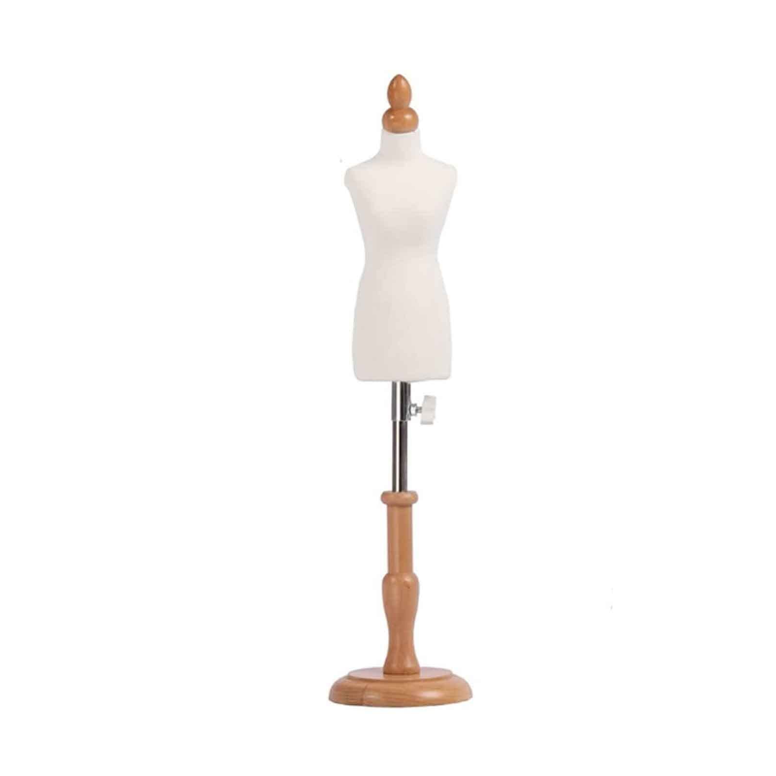 Adjustable Mini Child Mannequin Torso for Sewing & Tailoring - Solid Wood Base, Student Teaching & Clothing Display Stand (1/2 Size) | Perfect for Fashion Design, Dressmaking & Classroom Demonstrations