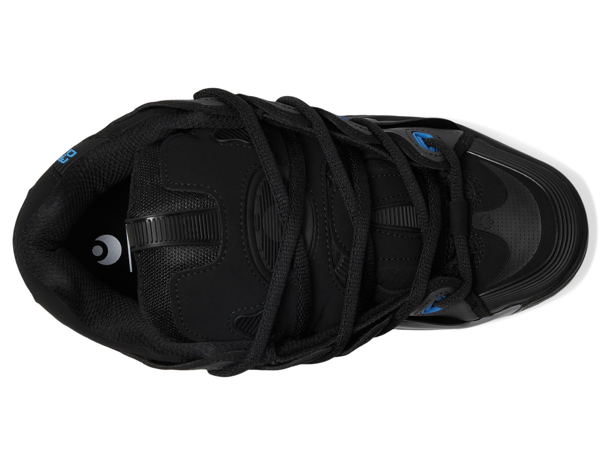 Osiris Men's D3 2001 Skate Shoes - Black/Grey/Blue - Size 10 - High-Performance Skateboarding Shoes for Street & Park Skating