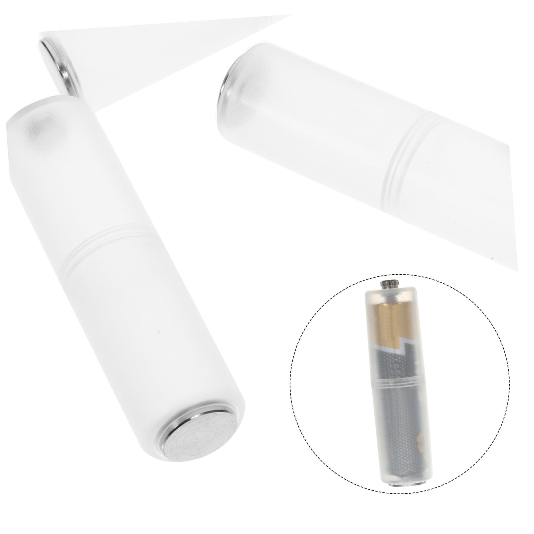 20-Pack Battery Converter Adapters - Plastic Battery Holders & Tubes for AA/AAA to C/D Size Conversion | Perfect for Flashlights, Toys, and Household Electronics