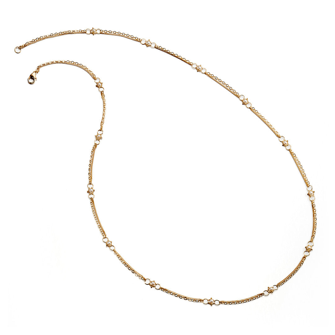 Elegant Pearl Whisper Chain Necklace - Dainty Pearl Jewelry for Women | Perfect for Weddings, Date Nights & Special Occasions