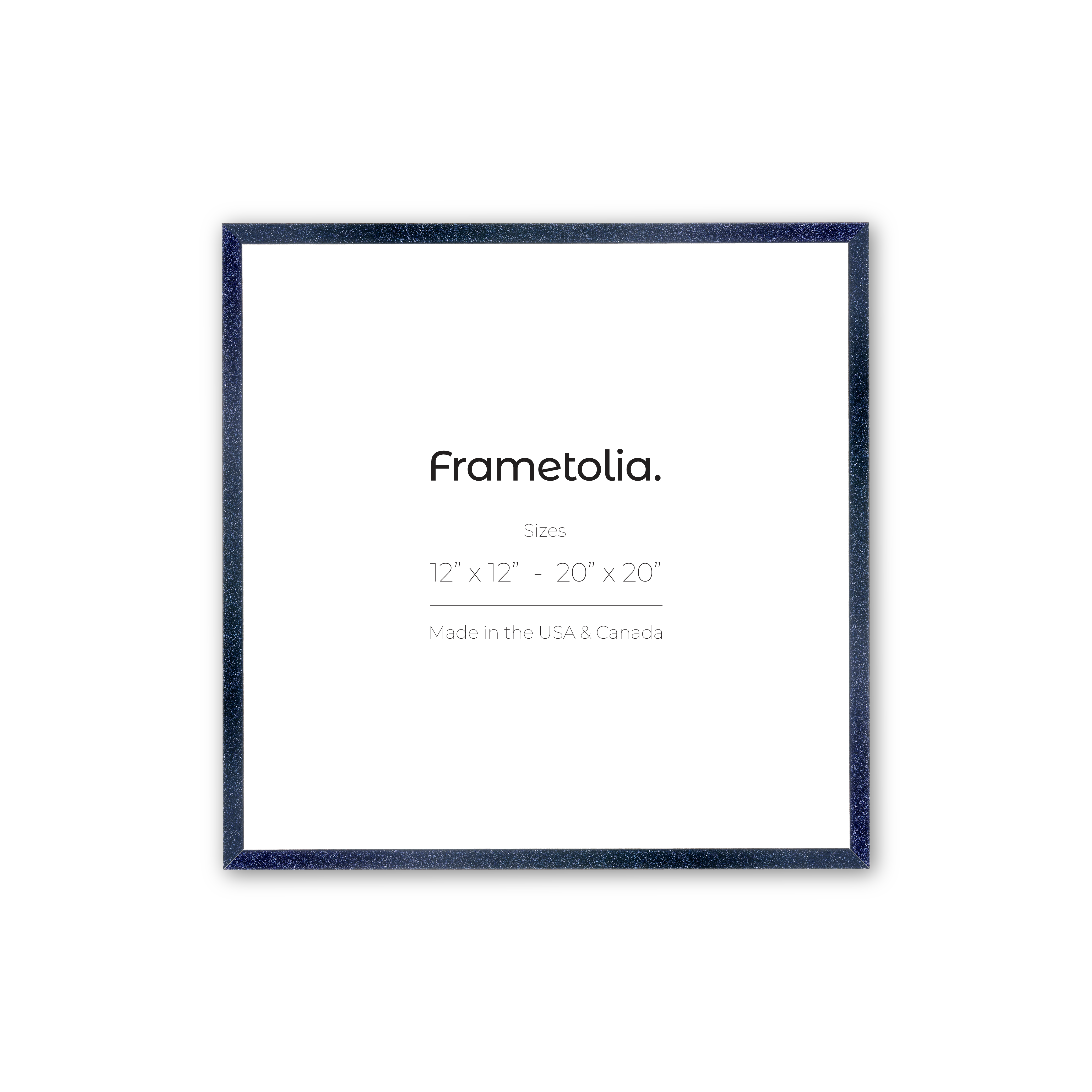 Custom Printed Cobalt Glitter Photo Frame - Perfect for Wall Decor, Wedding Gifts & Home Accents