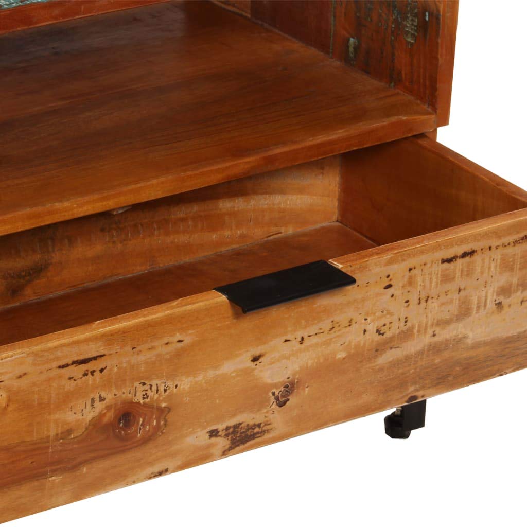Vintage Reclaimed Wood TV Stand with 2 Drawers & 2 Compartments - 46.5