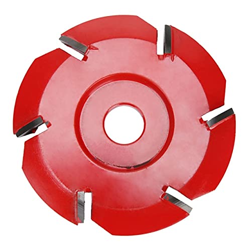 6 Teeth 16mm Wood Carving Disc - High Hardness Angle Grinder Accessory for Wood Shaping, Carving & Woodworking - Perfect for DIY Projects, Furniture Making & Crafting (Red)