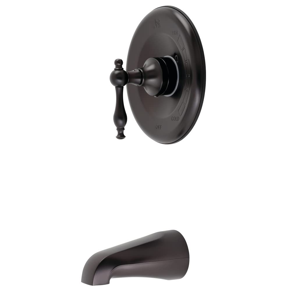 Kingston Brass KB635NLTO Oil Rubbed Bronze Tub and Shower Faucet - Bathroom Fixture for Modern & Traditional Homes, Perfect for Spa-Like Showers and Relaxing Baths